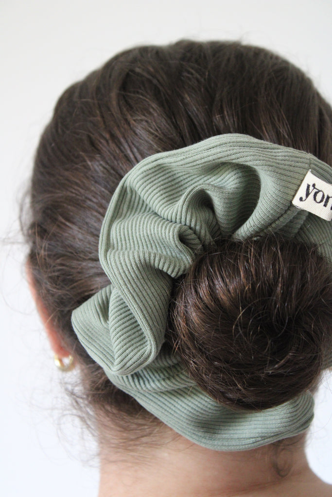 Scrunchie vert cheveux